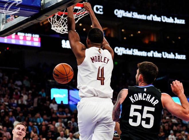 哈登14助攻+莫布里34分 骑士险胜爵士稳居东部第