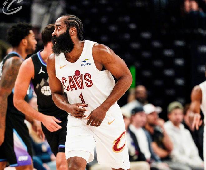 哈登14助攻+莫布里34分 骑士险胜爵士稳居东部第